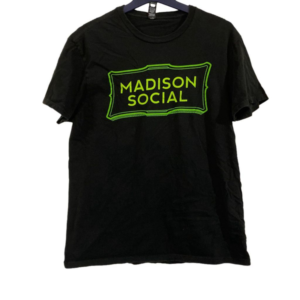District Madison Social Black T-Shirt Size M